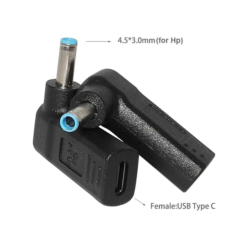 Type C to Dc Power Jack Laptop Power Adapter Connector USB C to Notebook Charger Converter for Asus Hp Lenovo Laptop