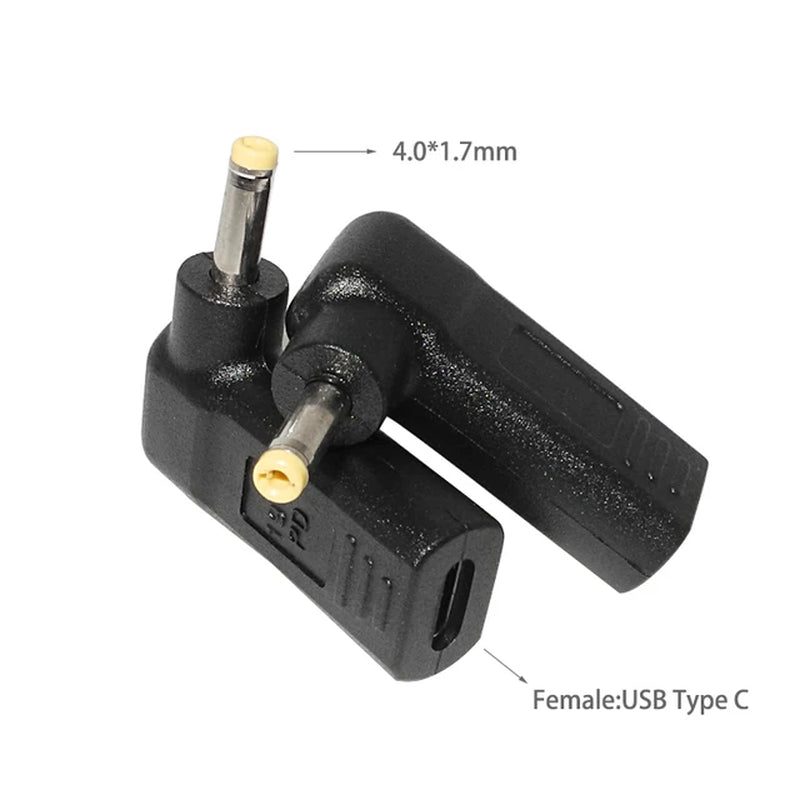Type C to Dc Power Jack Laptop Power Adapter Connector USB C to Notebook Charger Converter for Asus Hp Lenovo Laptop