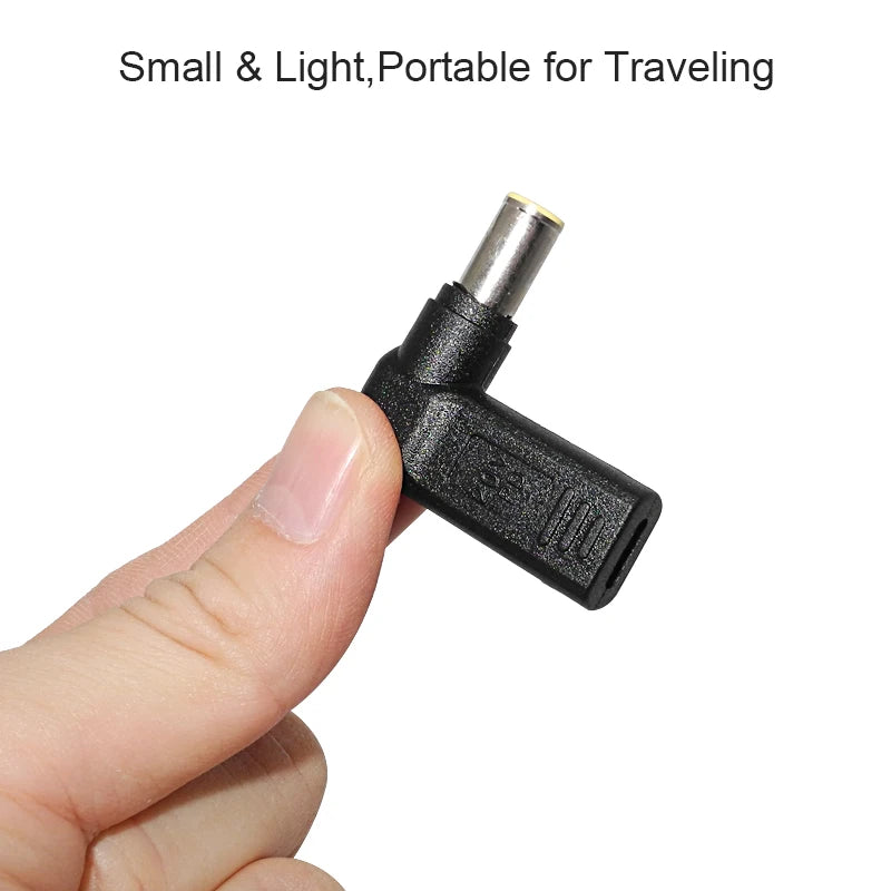 Type C to Dc Power Jack Laptop Power Adapter Connector USB C to Notebook Charger Converter for Asus Hp Lenovo Laptop
