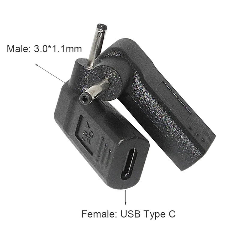 Type C to Dc Power Jack Laptop Power Adapter Connector USB C to Notebook Charger Converter for Asus Hp Lenovo Laptop