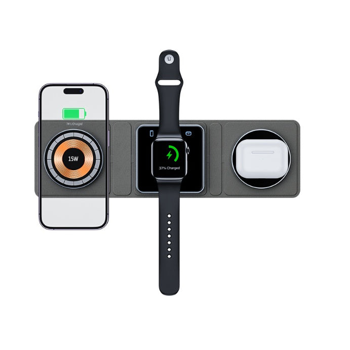 3-In-1 Magnetic Folding Wireless Charger Station