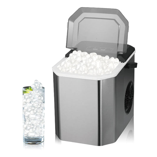 Electric Ice Machine Commercial Quick Ice Cube Maker Countertop Mini Ice Maker Machine for Camping Office Kitchen Home Party Bar