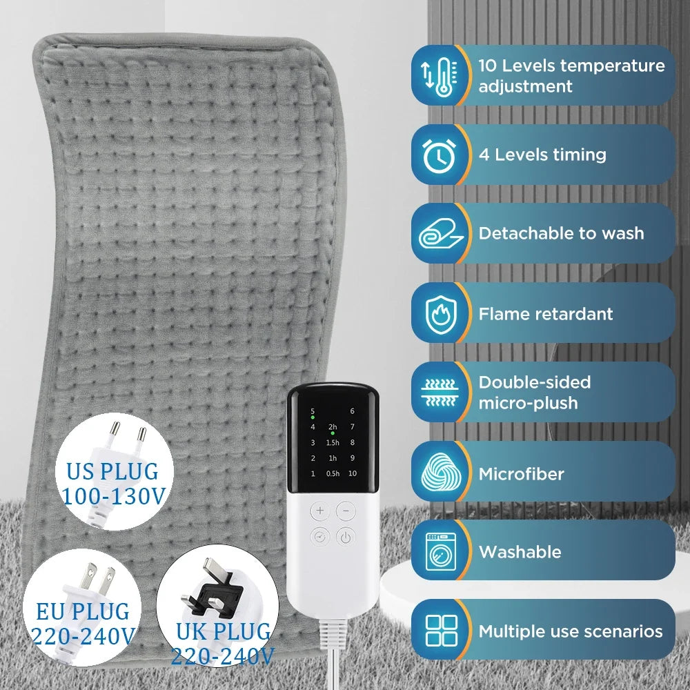 Electric Heating Pad Thermal Mat for Neck and Back Muscle Relaxation Household Warm Abdomen Winter Heated Blanket Office
