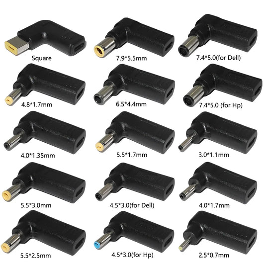 Type C to Dc Power Jack Laptop Power Adapter Connector USB C to Notebook Charger Converter for Asus Hp Lenovo Laptop