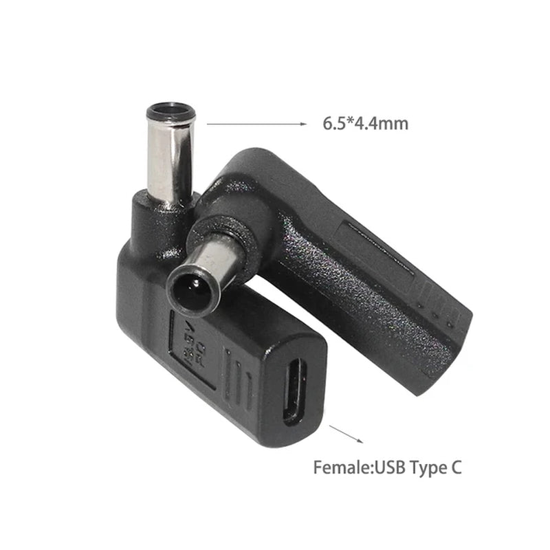 Type C to Dc Power Jack Laptop Power Adapter Connector USB C to Notebook Charger Converter for Asus Hp Lenovo Laptop