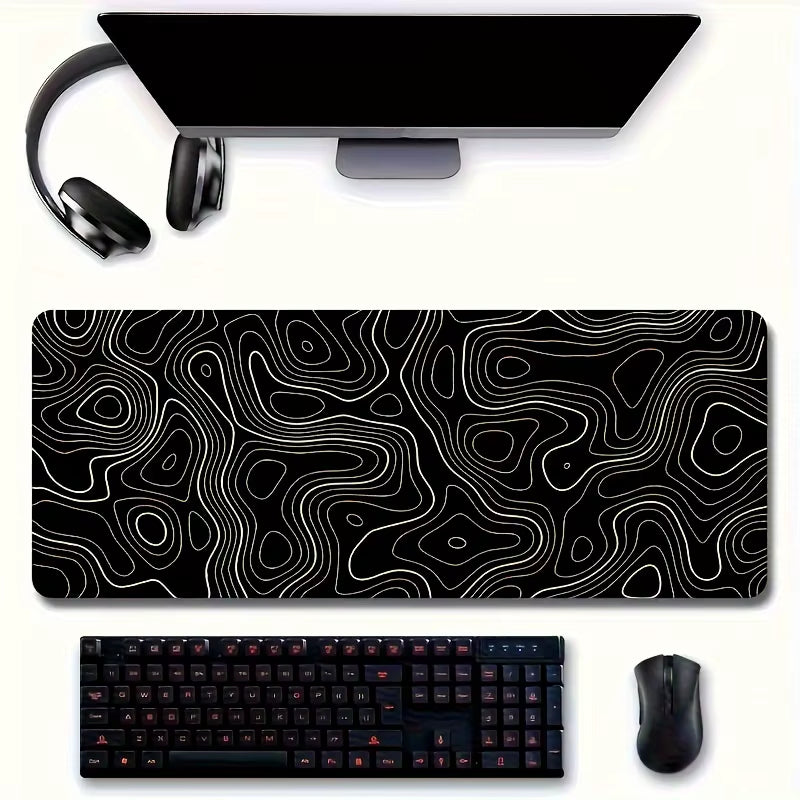1PC Large Mouse Pad, Office Gaming Table Mat, Non-Slip Rubber Base Washable Mouse Pad for Work, Gaming and Office