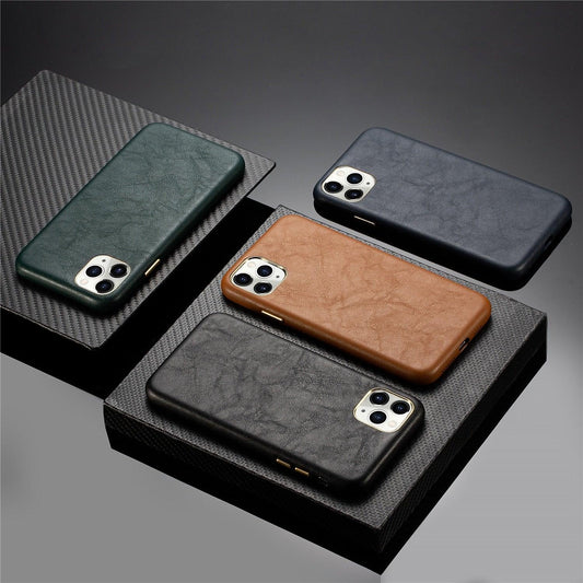 Midnight Green Leather iPhone Case – product view 2
