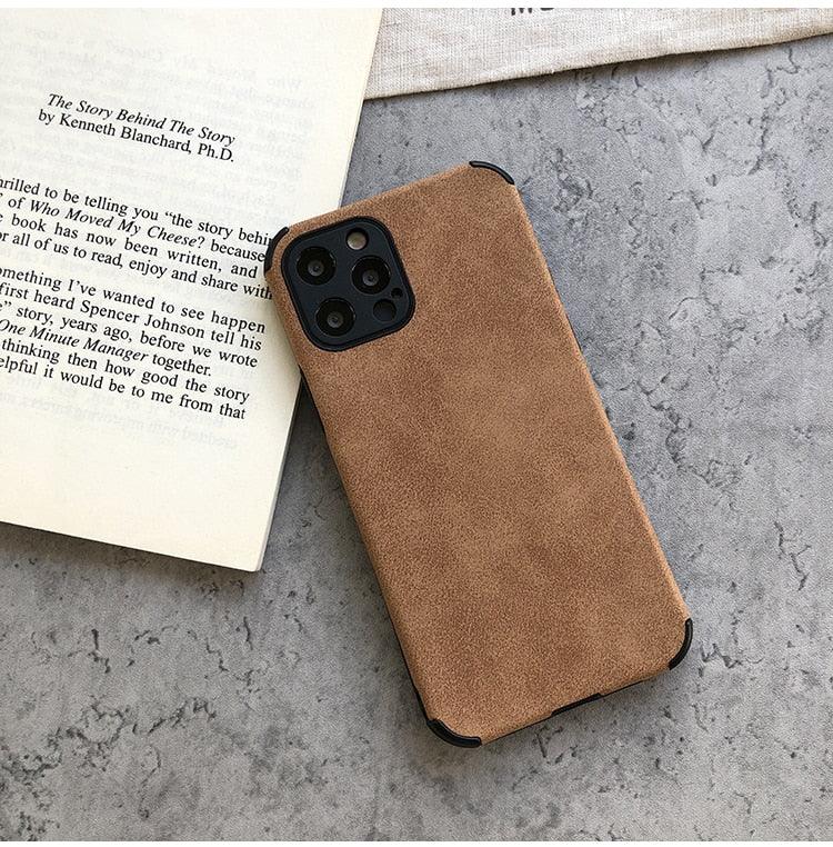 Black & Green Leather iPhone Case
