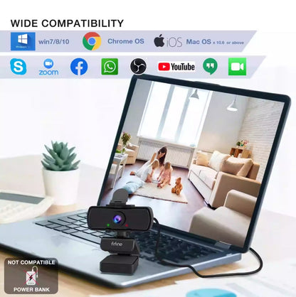 1440p Full HD PC Webcam With Microphone Tripod