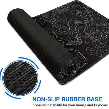 1PC Large Mouse Pad, Office Gaming Table Mat, Non-Slip Rubber Base Washable Mouse Pad for Work, Gaming and Office