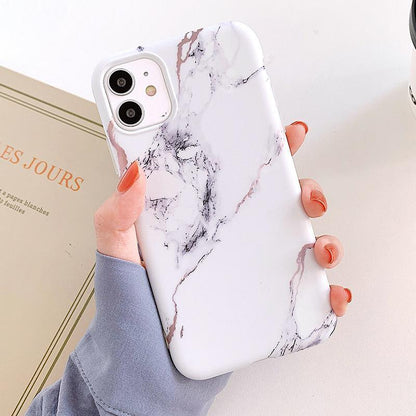 Marble Matte Silicone iPhone Case – product view 7