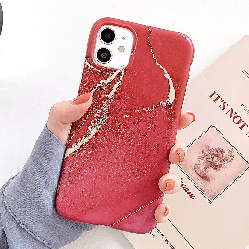 Marble Matte Silicone iPhone Case – product view 6