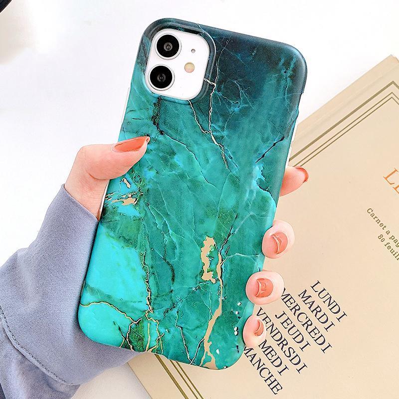 Marble Matte Silicone iPhone Case – product view 9