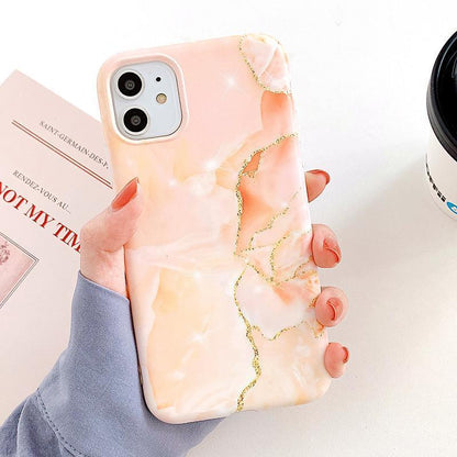 Marble Matte Silicone iPhone Case – product view 3