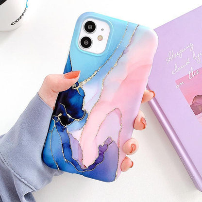 Marble Matte Silicone iPhone Case – product view 2