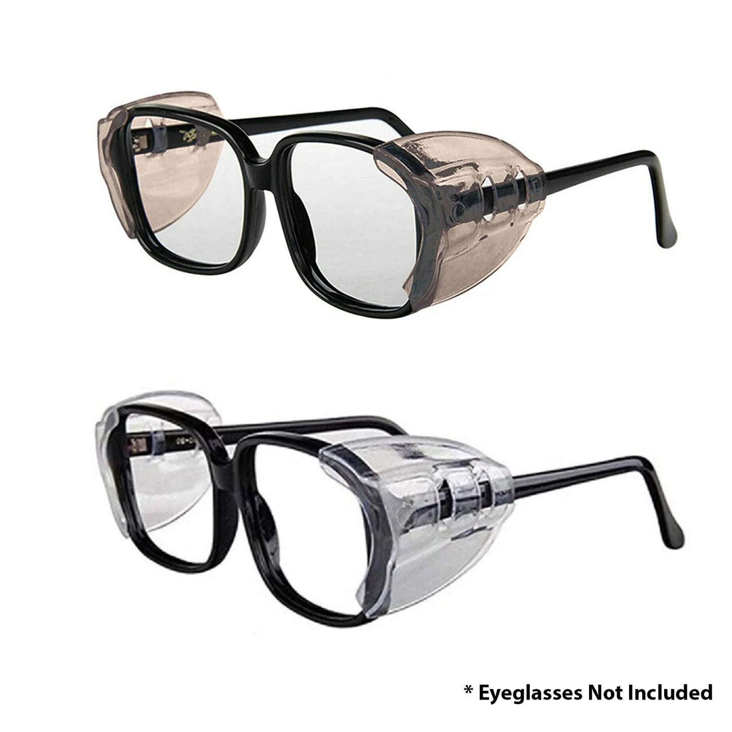 2 Pairs Side Shields for Eye Glasses Slip on Safety Glasses Shield Universal US