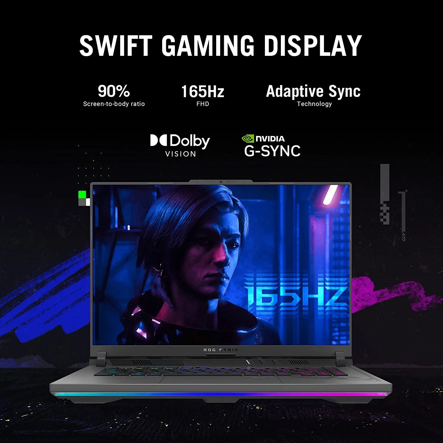 ROG Strix G16 (2023) Gaming Laptop, 16 16:10 FHD 165Hz, Geforce RTX 4070, Intel Core I9-13980Hx, 16GB DDR5, 1TB Pcie SSD, Wi-Fi 6E, Windows 11, G614JI-AS94