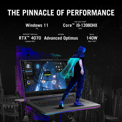 ROG Strix G16 (2023) Gaming Laptop, 16 16:10 FHD 165Hz, Geforce RTX 4070, Intel Core I9-13980Hx, 16GB DDR5, 1TB Pcie SSD, Wi-Fi 6E, Windows 11, G614JI-AS94
