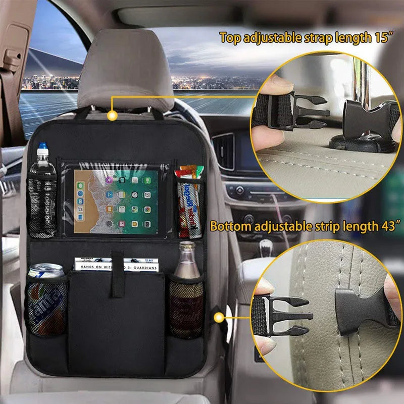 1Pcs Car Anti-Dirt Pad for Children Kids Auto Seat Back Protector Cover Universal Car Back Seat Organizer with Storage Pockets