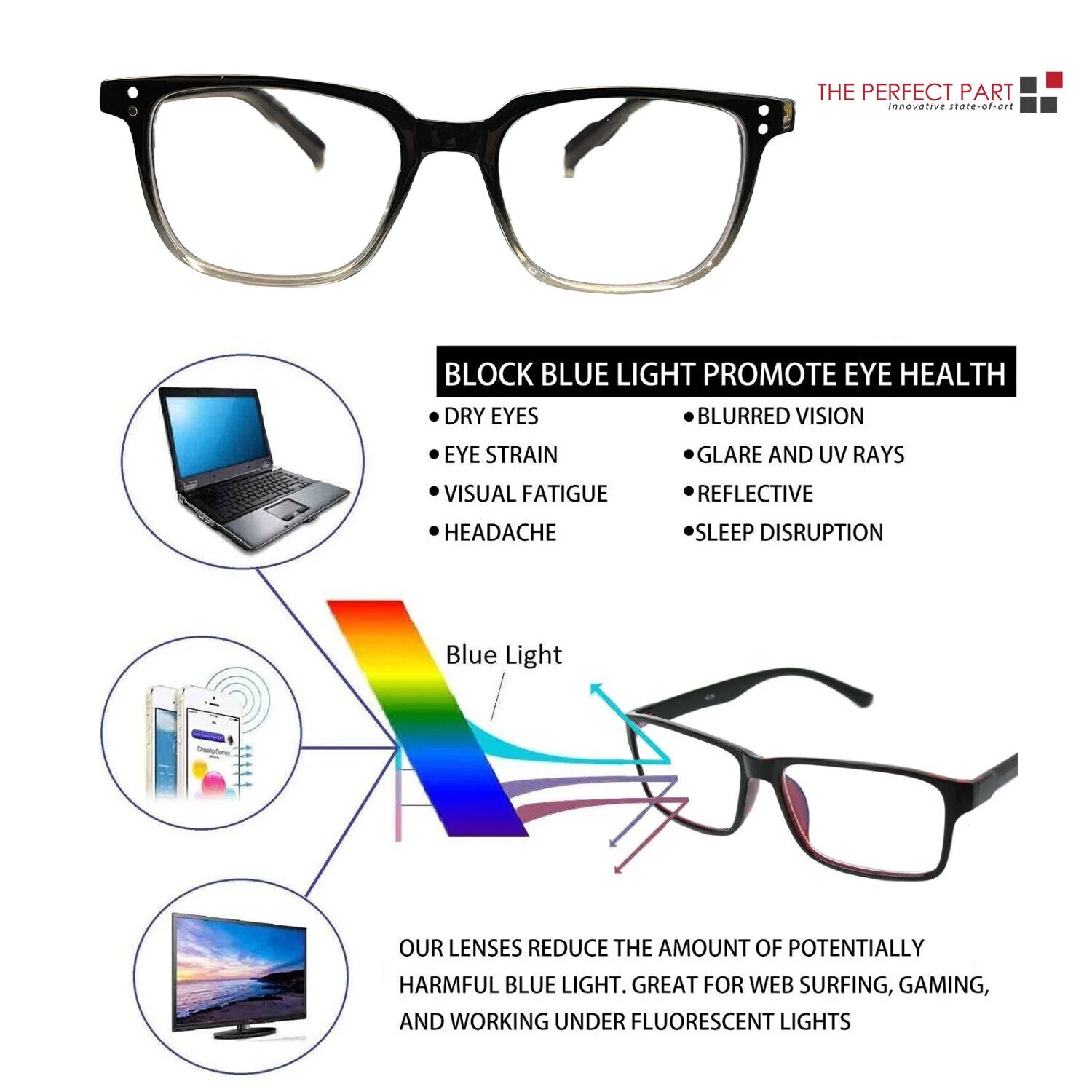 2 PK Unisex Blue Light Blocking Reading Glasses Computer Readers for Men Women