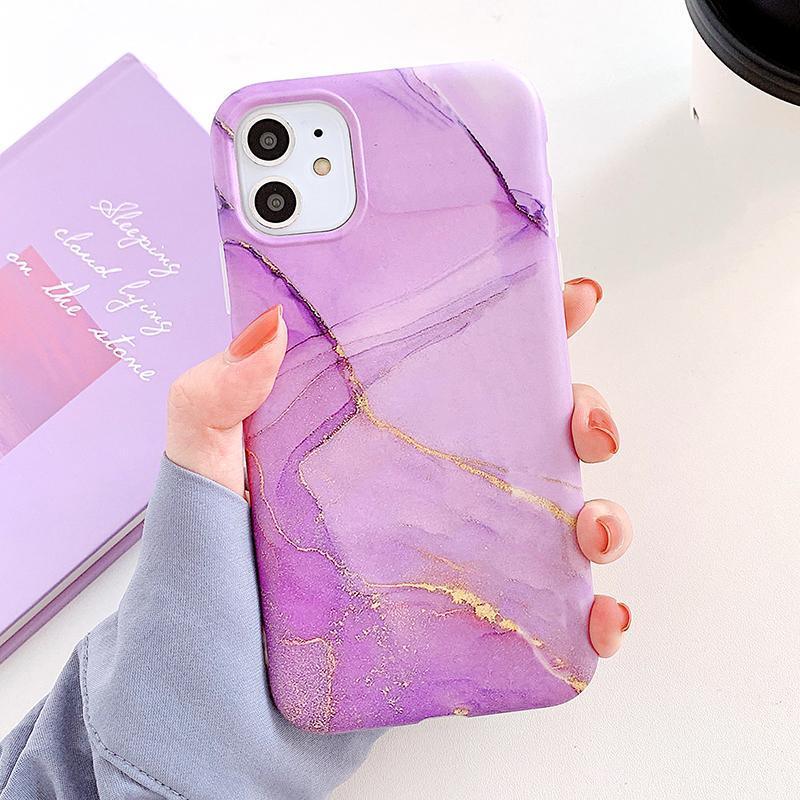 Marble Matte Silicone iPhone Case – product view 4