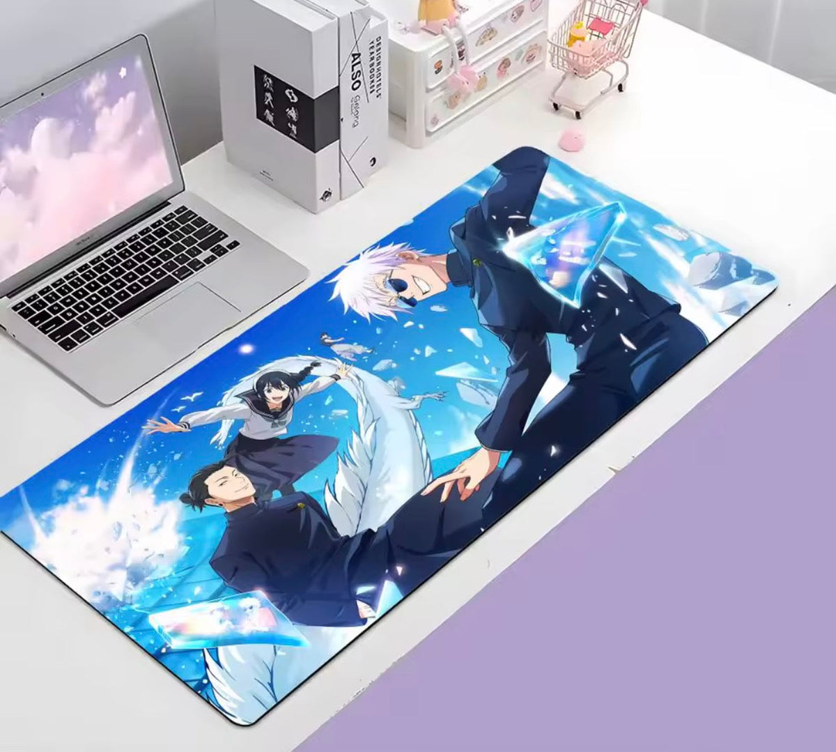 Mouse Pad Jujutsu Kaisen Geto Non-Slip Large Gaming Rubber Mouse Computer Keyboard Mats Game player accessories PC carpet XL XXL