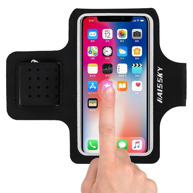 Gray Running Phone Armband – product view 5