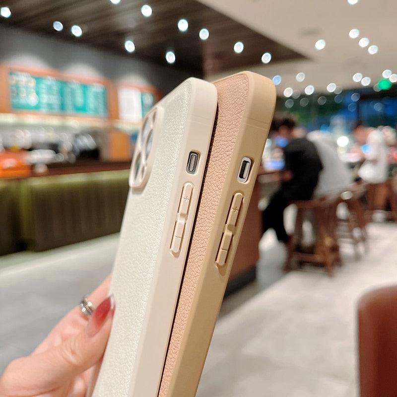 Textured Slim Leather iPhone Case – product view 18
