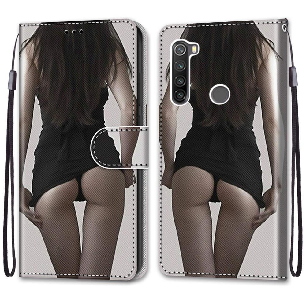Redmi Note Flip Wallet Case with Cat Design