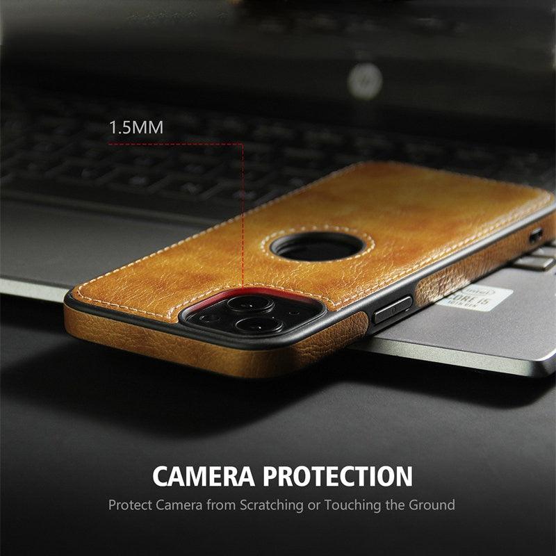 Ultra-Thin Leather iPhone Case with Camera Protection – product view 4