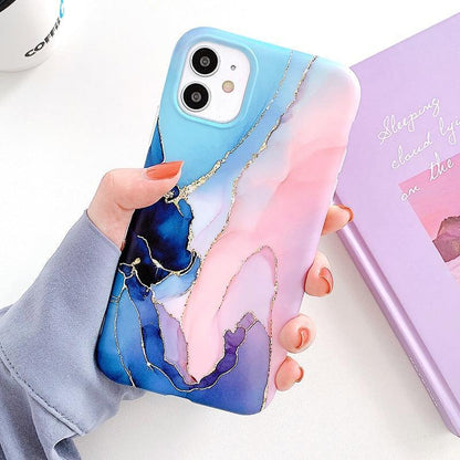 Marble Matte Silicone iPhone Case