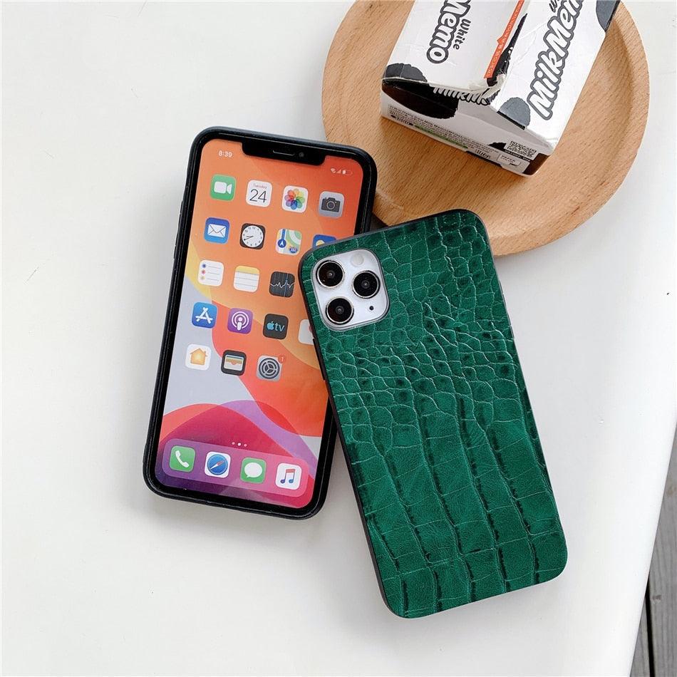Animal-Texture PU Leather iPhone Case