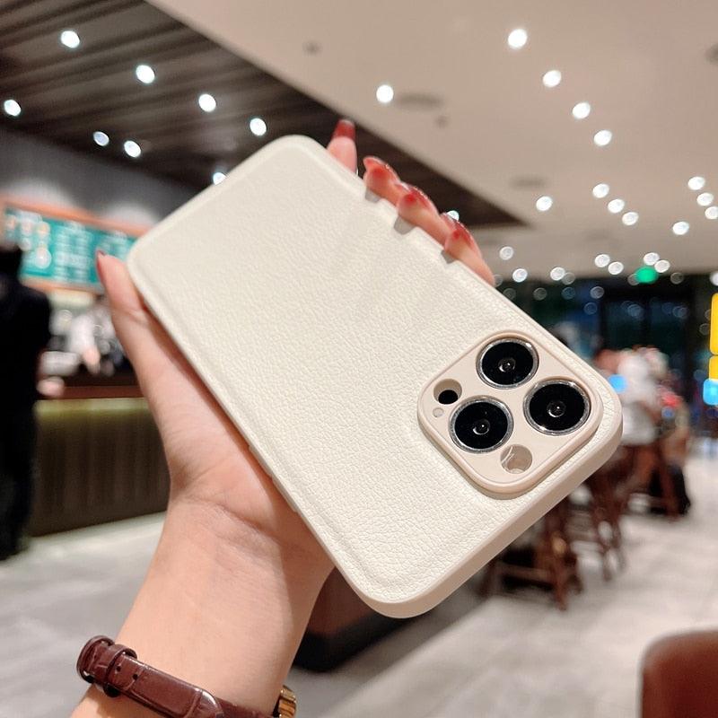 Textured Slim Leather iPhone Case – product view 16