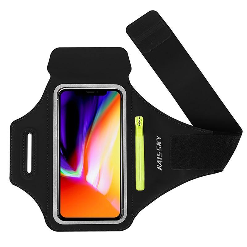 Green Zipper Running Phone Armband – product view 7