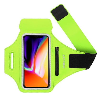 Green Zipper Running Phone Armband