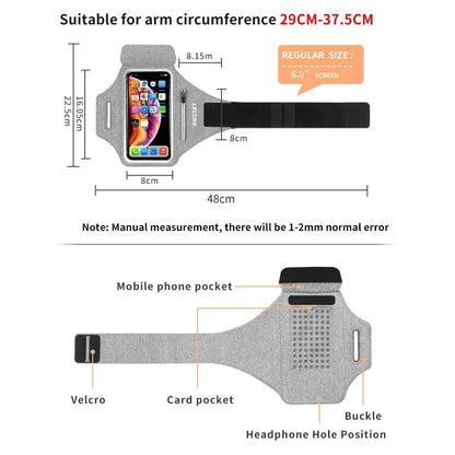 Green Zipper Running Phone Armband – product view 5