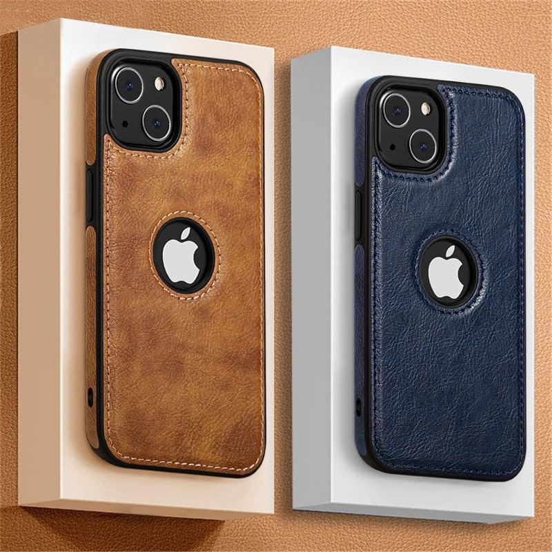Ultra-Thin Leather iPhone Case with Camera Protection