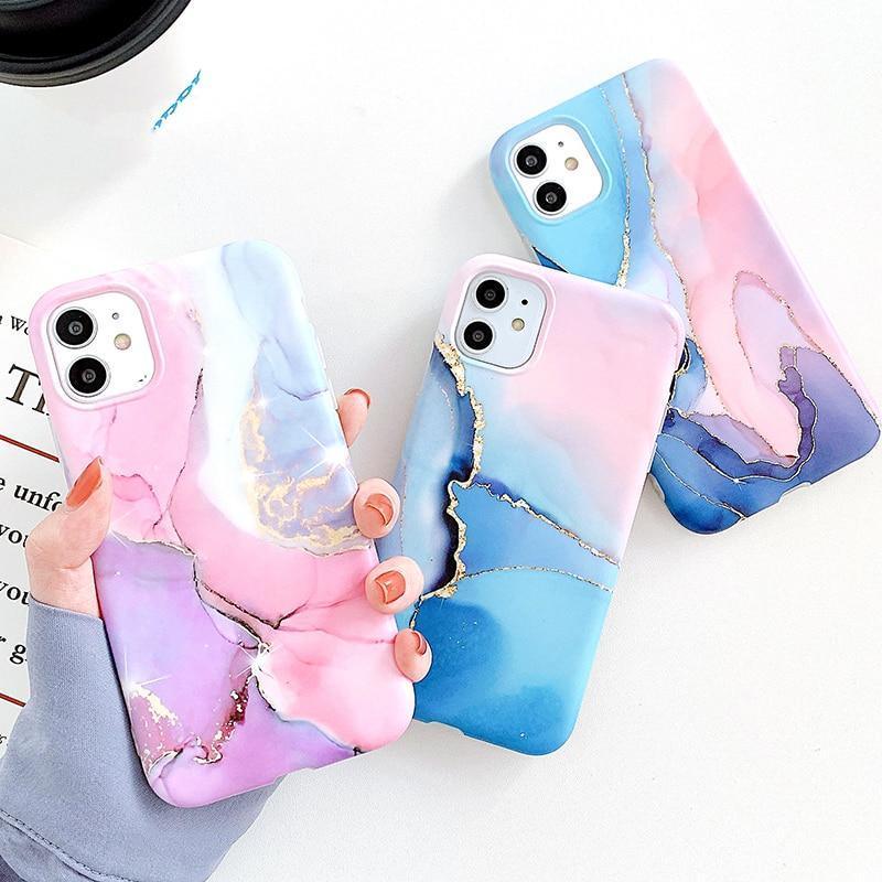 Marble Matte Silicone iPhone Case – product view 12