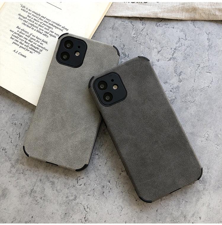 Black & Green Leather iPhone Case