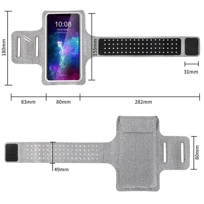 Gray Running Phone Armband – product view 3