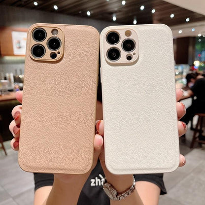 Textured Slim Leather iPhone Case