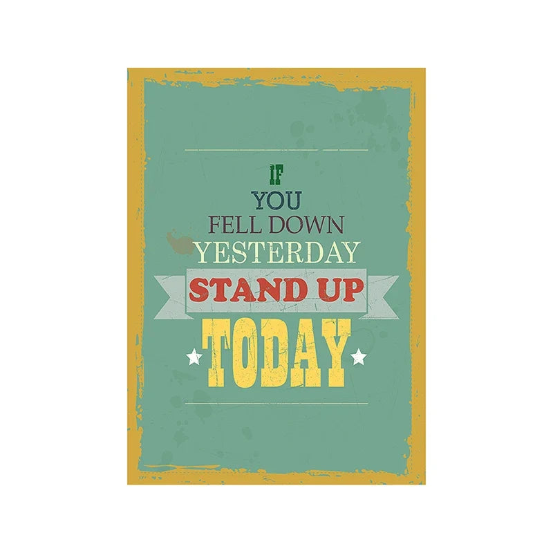 Motivational Posters Inspirational Quote In English Wall Art Decorative Painting Home Room Office Classroom Creative Decoration