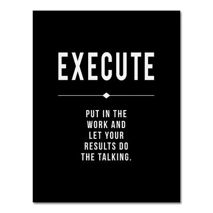 Grind Hustle Success Motivational Posters and Prints Office Decor Modern Art Entrepreneur Motivation Canvas Painting Pictures