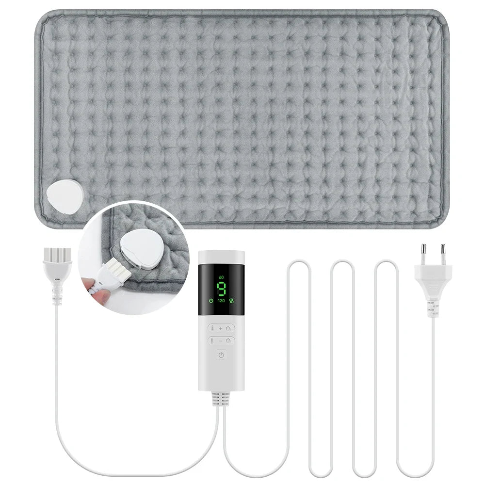 30*60cm Electric Heating Pads for Back Neck Shoulder Home Office Washable Winter Warm Blanket 4 Timer 9 Temperature Control