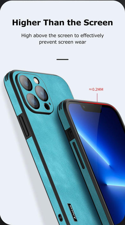 Hard Genuine Leather iPhone Case – product view 17