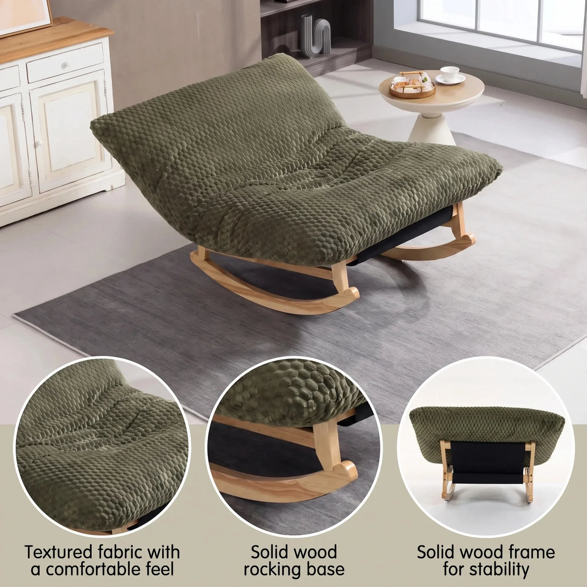 43.3-inch Single-seater Lounge Sofa Without Armrests Made Of Comfortable Corduroy Fabri Suitable For Living Rooms Offices Apartments and Bedrooms