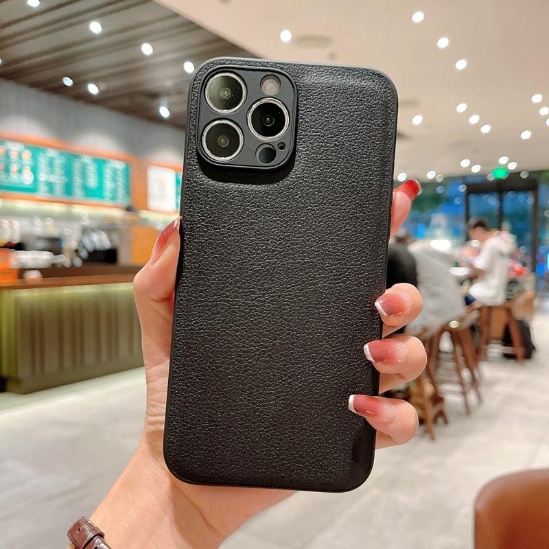 Textured Slim Leather iPhone Case – product view 10