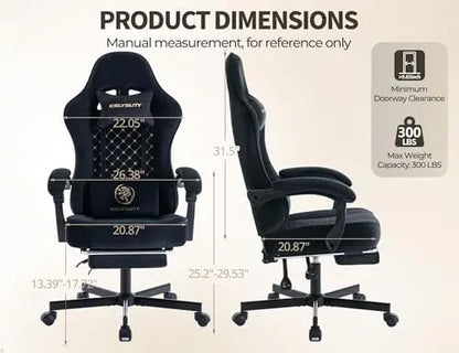 （Local US Inventory）Ergonomic Gaming Chair for Adults High Back Office Desk Chair with Massage ket Spring Cushion Footrest Lumba