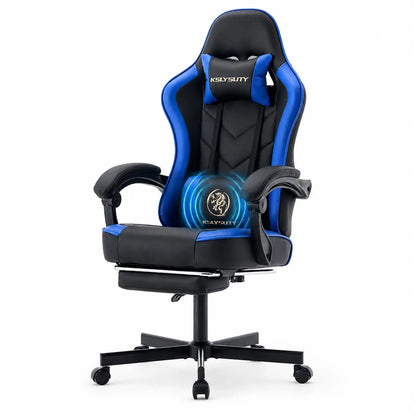 （Local US Inventory）Ergonomic Gaming Chair for Adults High Back Office Desk Chair with Massage ket Spring Cushion Footrest Lumba
