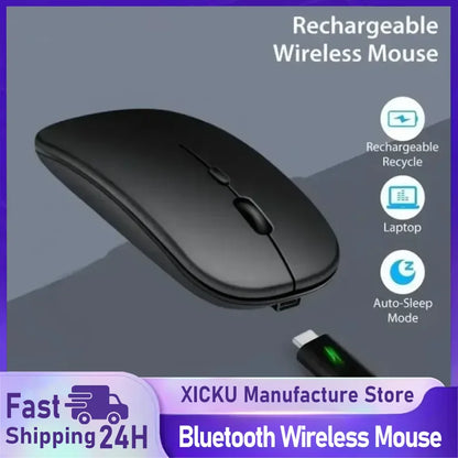 New Bluetooth Wireless Mouse USB Optical Rechargeable Mouse for Computer Laptop PC Macbook Gaming Mouse Gamer 2.4GHz 1600DPI